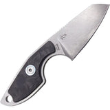 MKM Mikro 2 Fixed Blade Knife by Jesper Voxnaes M390 Steel Carbon Fiber Handle Full Tang Neck Sheath for EDC Enthusiasts by MKM-Maniago Knife Makers