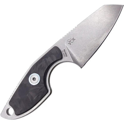 MKM Mikro 2 Fixed Blade Knife by Jesper Voxnaes M390 Steel Carbon Fiber Handle Full Tang Neck Sheath for EDC Enthusiasts by MKM-Maniago Knife Makers