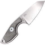 MKM Mikro 2 Fixed Blade Knife With M390 Sheepsfoot Green Canvas Micarta Double Magnetic Neck Sheath For EDC Fans by MKM-Maniago Knife Makers