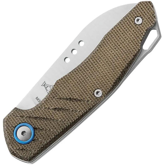 MKM Maniago Root Slip Joint Knife - Green Micarta Handle With Satin M390 Blade For EDC by MKM-Maniago Knife Makers