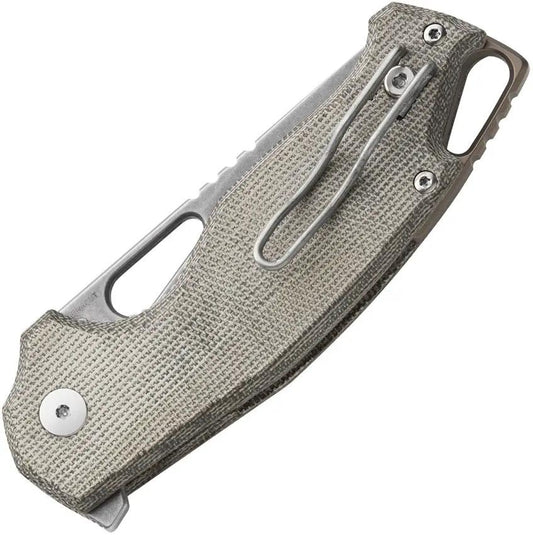 MKM Vincent Linerlock Knife - Premium CPM MagnaCut Blade With Green Micarta Handle For EDC by MKM-Maniago Knife Makers