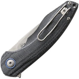 MKM Maniago Timavo Linerlock Knife - Extended Tang Black Micarta M390 For EDC Enthusiasts With Clip by MKM-Maniago Knife Makers