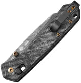 MKM Maniago Yipper Crossbar Lock Folding Knife - Damascus Steel Blade And Lightweight Carbon Fiber Handle For EDC by MKM-Maniago Knife Makers