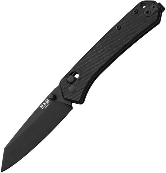 MKM Yipper Crossbar Lock Knife CPM MagnaCut 2.88in Blade Black G10 Handle Premium EDC by MKM-Maniago Knife Makers