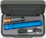 Mag-Lite Solitaire AAA Flashlight Blue Aluminum EDC Gift Box Includes Battery And Keyloop USA by Mag-Lite