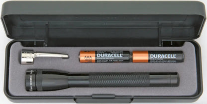 Maglite Mini Flashlight With Adjustable Beam Aluminum Body Gift Boxed Includes Two Batteries For EDC by Mag-Lite