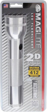 Mag-Lite 2D Cell Flashlight With 3W LED Beam Focused Optics Aluminum Body For Outdoors Pros by Mag-Lite