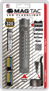 Mag-Lite Mag-Tac LED Urban Gray Flashlight Aircraft-Grade Aluminum Body Ultra Bright 320 Lumen For Professionals by Mag-Lite