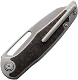 Mallery Designs Phorus V2 Linerlock Knife - S90V Blade Dark Matter Orange Carbon Fiber Inlay by Mallery Designs