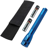 Mag-Lite Mini Maglite AA Flashlight Water Resistant Aluminum Blue 97 Lumens 145m Beam Bad Batteries For EDC by Mag-Lite