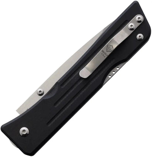 Main Street Route 66 Lockback Black Tanto Knife - S45VN Stainless Blade, G10 Handle, Pocket Clip by Main Street