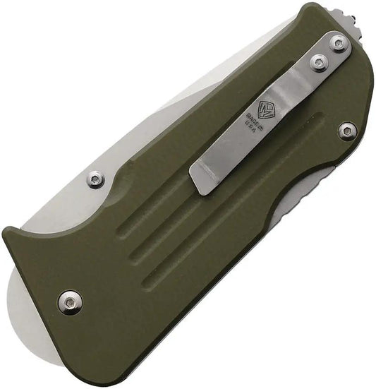 Main Street Broadway Lockback OD Tanto MMS008 - 3 Inch S45VN Blade With OD Green G10 Handle by Main Street