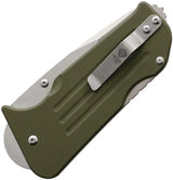 Main Street Broadway Lockback Knife - With OD Green G10 Handle And S45VN Drop Point Blade by Main Street