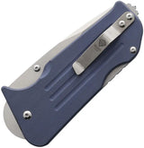Main Street Broadway Lockback Denim DP MMS011 - S45VN Drop Point Blade, Denim G10 Handle, Pocket Clip by Main Street