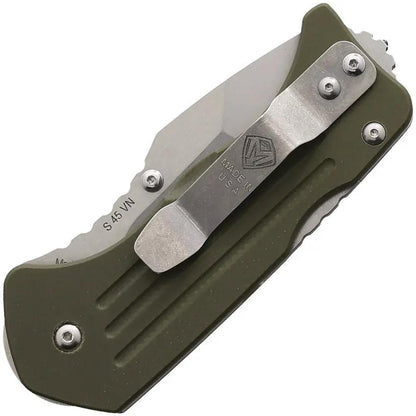 Main Street Lombard Lockback OD Tanto MMS014 - S45VN Steel Tanto Blade, OD Green G10 Handle by Main Street