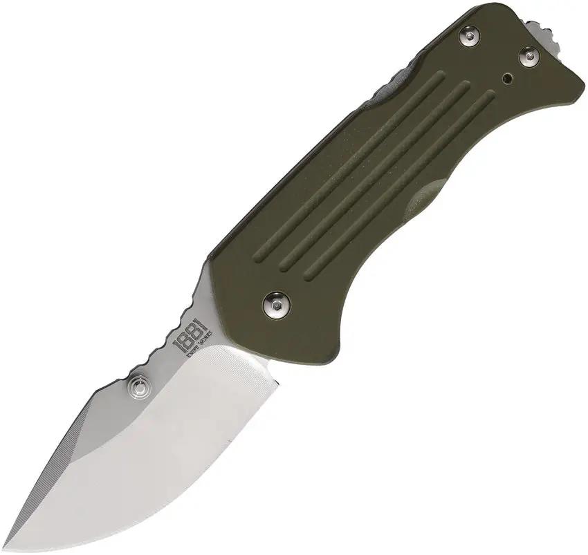 Main Street Lombard Lockback MMS015 - 2.5in S45VN Drop Point Blade With OD Green G10 Handle by Main Street