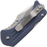 Main Street Lombard Lockback Denim DP MMS017 - S45VN Drop Point Blade And Denim G10 Handle by Main Street