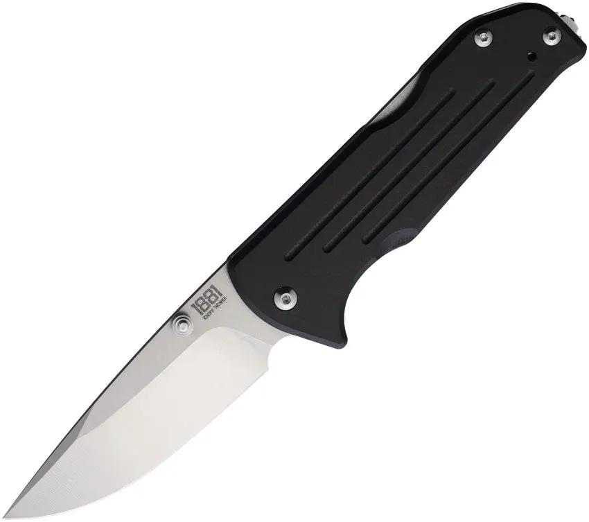 Main Street Bourbon Lockback Knife - Black G10 Handle With 2.9in S45VN Drop Point Blade by Main Street