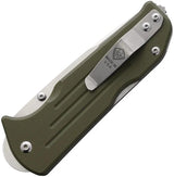Main Street Bourbon Lockback OD DP - S45VN Drop Point Knife With Olive Drab G10 Handle And Case by Main Street