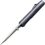 Main Street Bourbon Lockback Denim Tanto MMS022 - S45VN Blade, Denim G10 Handle, Pocket Clip by Main Street