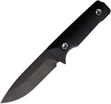 Main Street The San Fixed Blade - Black Coated 4 Inch 1095 Cro-Van Drop Point Blade Full Tang G10 Handle by Main Street