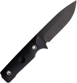 Main Street The San Fixed Blade - Black Coated 4 Inch 1095 Cro-Van Drop Point Blade Full Tang G10 Handle by Main Street