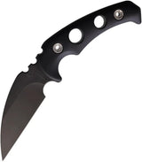 Main Street Fighting Utility Knife - Black 3.75 Inch 1095 Cro-Van Blade Full Tang With G10 Handle And Sheath by Main Street