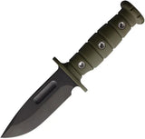 Main Street Luke Airman Fixed Blade Knife - Durable OD Green G10 Handle And Black Coated 1095 Cro-Van Blade by Main Street