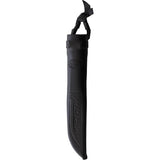 Marttiini Ilves Black Edition Knife for Outdoors 9 Inch Overall Forged 80CrV2 Blade Black Birch Handle Leather Sheath by Marttiini