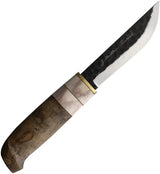Marttiini AAPA Fixed Blade Knife Carbon Steel 9 Inch Blade Curly Birch Handle for Outdoorsmen by Marttiini