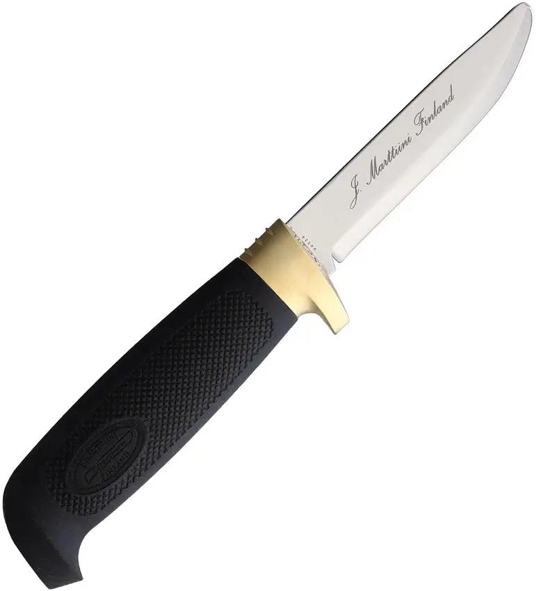 Marttiini Condor Junior Knife With Rounded Tip 3.13in Satin Blade Rubber Handle Leather Sheath For Young Outdoorsmen by Marttiini