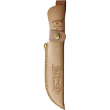 Marttiini Lapp Knife 255 255010C Stainless Blade Curly Birch Handle Leather Sheath Ideal For Outdoor Hunters by Marttiini