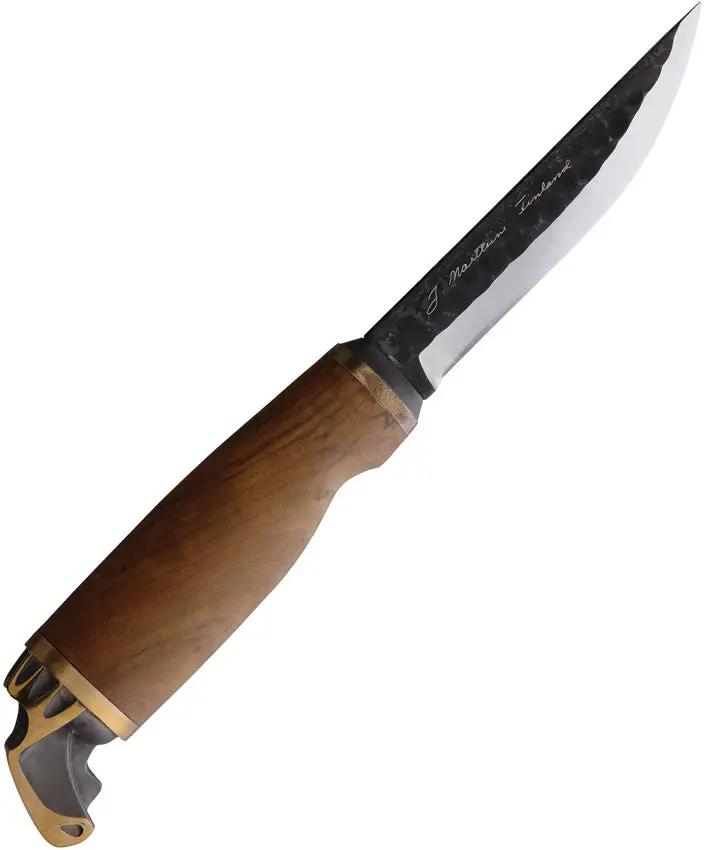 Marttiini Moose Knife With Wooden Gift Box For Hunters Premium Curly Birch Handle 80CrV2 Blade by Marttiini
