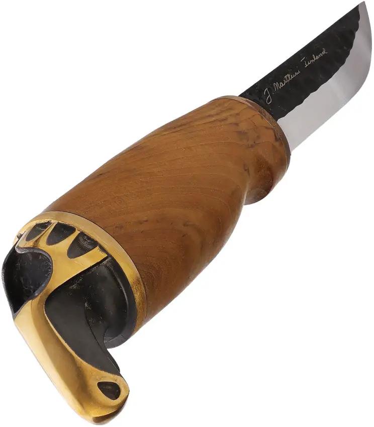 Marttiini Moose Knife With Wooden Gift Box For Hunters Premium Curly Birch Handle 80CrV2 Blade by Marttiini