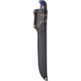 Marttiini Martef Fillet Knife With Leather Sheath For Anglers - 7.5in Black Stainless Martef Coated Blade, 12.25in by Marttiini