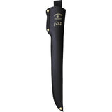 Marttiini Martef Fillet Knife With Leather Sheath 9 Inch Blade Rugged Blue Rubber Handle For Anglers by Marttiini