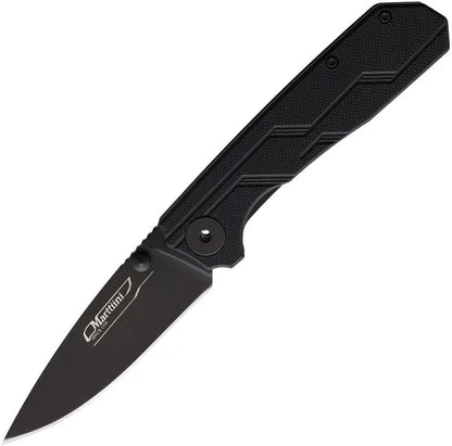 Marttiini B440 Linerlock EDC Knife For Everyday Carry Enthusiasts With Black Stainless Blade G10 Handle Pocket Clip by Marttiini