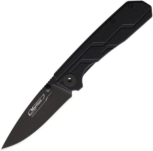 Marttiini B440 Linerlock EDC Knife For Everyday Carry Enthusiasts With Black Stainless Blade G10 Handle Pocket Clip by Marttiini