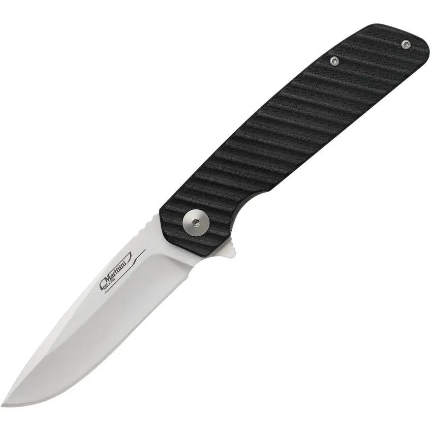 Marttiini MEF8 Linerlock Rugged Folding Knife for EDC 4.5 Inch Closed 3.5 Inch Bead Blast Blade Extended Tang by Marttiini