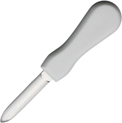 Mundial Oyster Knife - New Haven Style Satin Stainless Blade With White Polypropylene Handle by Mundial