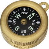 Marbles Pocket Compass MR1147 - Brass Body With Luminous Dial, Revolving Black Face, Lanyard Attachment by Marbles