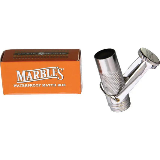 Marbles Match Safe E0107 - Waterproof Stainless Construction, Reproduced From 1900 Patent by Marbles