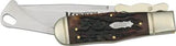 Marbles Safety Folder KE04 - Bowie Style Clip Blade, Stag Bone Handles With Shield, Extended Tang Guard by Marbles