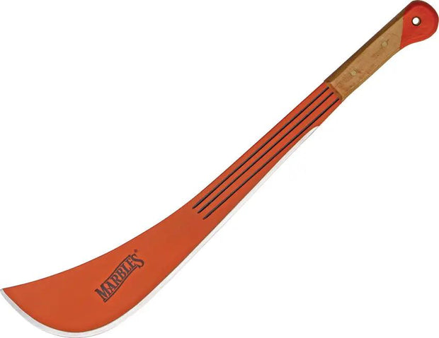 Marbles Swamp Master Machete - 18 Inch Carbon Steel Blade With Orange Coating And Durable Full Tang by Marbles