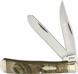 Marbles Rams Horn Trapper KB201 - Stainless Clip and Spey Blades With Ram Horn Handles and Inlay Shield by Marbles