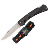 Marbles Brushy Mountain Survival Set MR395 - Lockback Knife With Paracord Bracelet, Compass And Fire Starter Included by Marbles