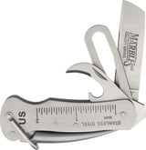 Marbles First Mate Knife Featuring Stainless Steel Sheepsfoot Blade Marlin Spike Can Opener Shackle Key And Rulers by Marbles