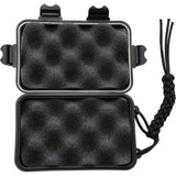 Marbles Plastic Survival Box Black - Airtight O Ring Seal With Foam Insert And Paracord Lanyard by Marbles