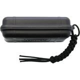 Marbles Plastic Survival Box Black - Airtight O Ring Seal With Foam Insert And Paracord Lanyard by Marbles