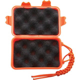 Marbles Plastic Survival Box Orange - O Ring Seal With Foam Insert And Paracord Lanyard by Marbles